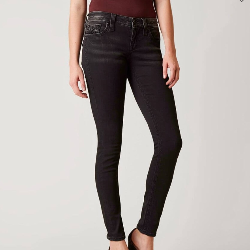 Rock Revival Elle black wash rocker skinny jean - Picture 2 of 14